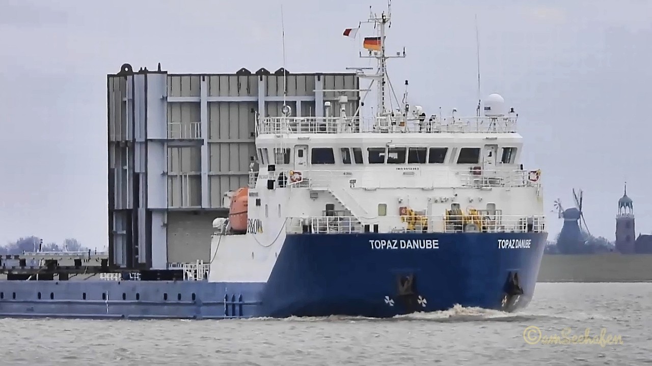 Schwerlastfrachter Seeschiff TOPAZ DANUBE heavy load carrier V7JR3 IMO 9812262 BJ 2018 Emden