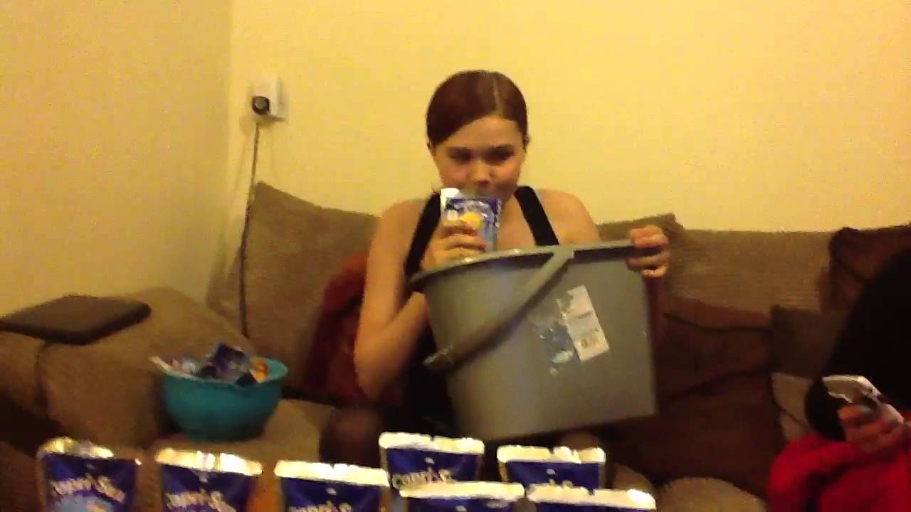 Diabetic girl does the Capri sun challenge