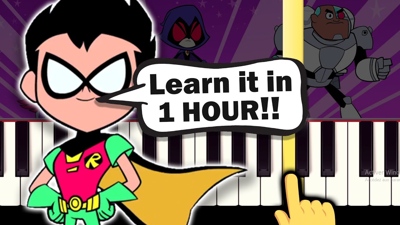 Teen Titans - Theme song - EASY Piano tutorial