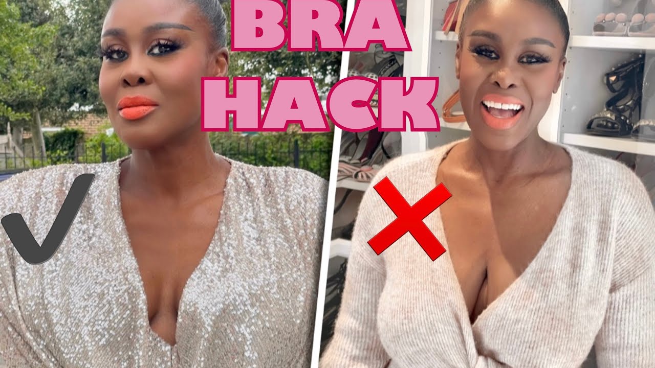 👀 👙BRA HACK 1: PLUNGING NECKLINE 4 ALL OF YOUR FABULOUS DRESSES! 👗 🎉🎉🎉🎉 | Fumi Desalu-Vold