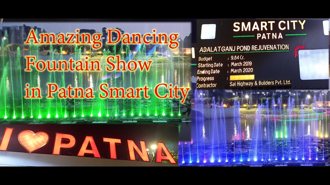 Amazing Dancing Fountain Show in Patna Smart City 2022 | Smart City Patna, Bihar