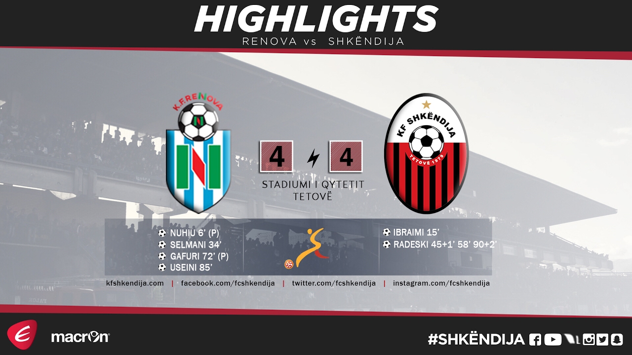 LPFM 2016/2017 | 35th Round | Highlights | Renova vs Shkëndija