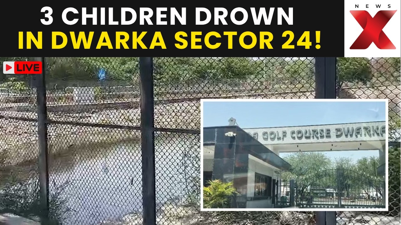 Dwarka tragedy LIVE | SHOCKING! Three children drown in Dwarka pond