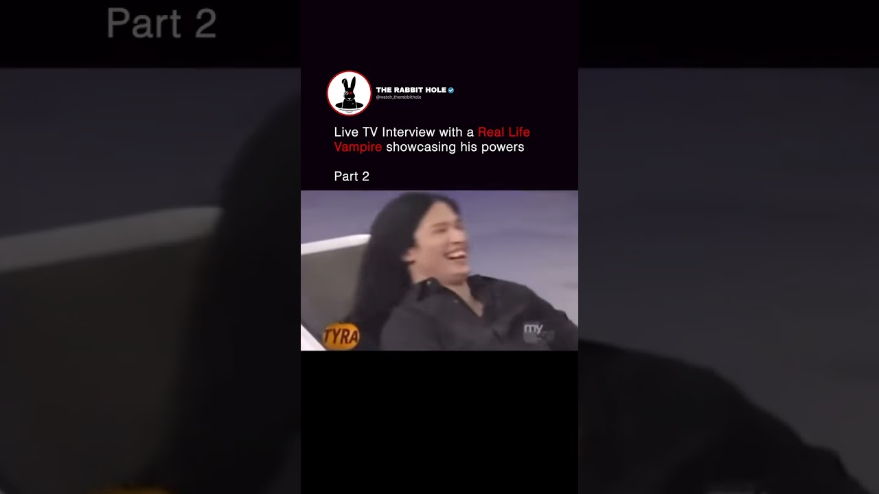 Live TV Interview with a Real Life Vampire showcasing his powers (Part 2)