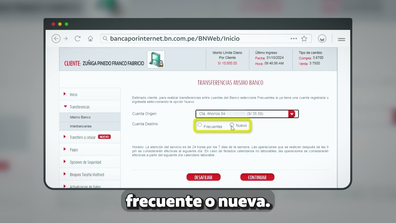 &iquest;C&oacute;mo realizar una transferencia?