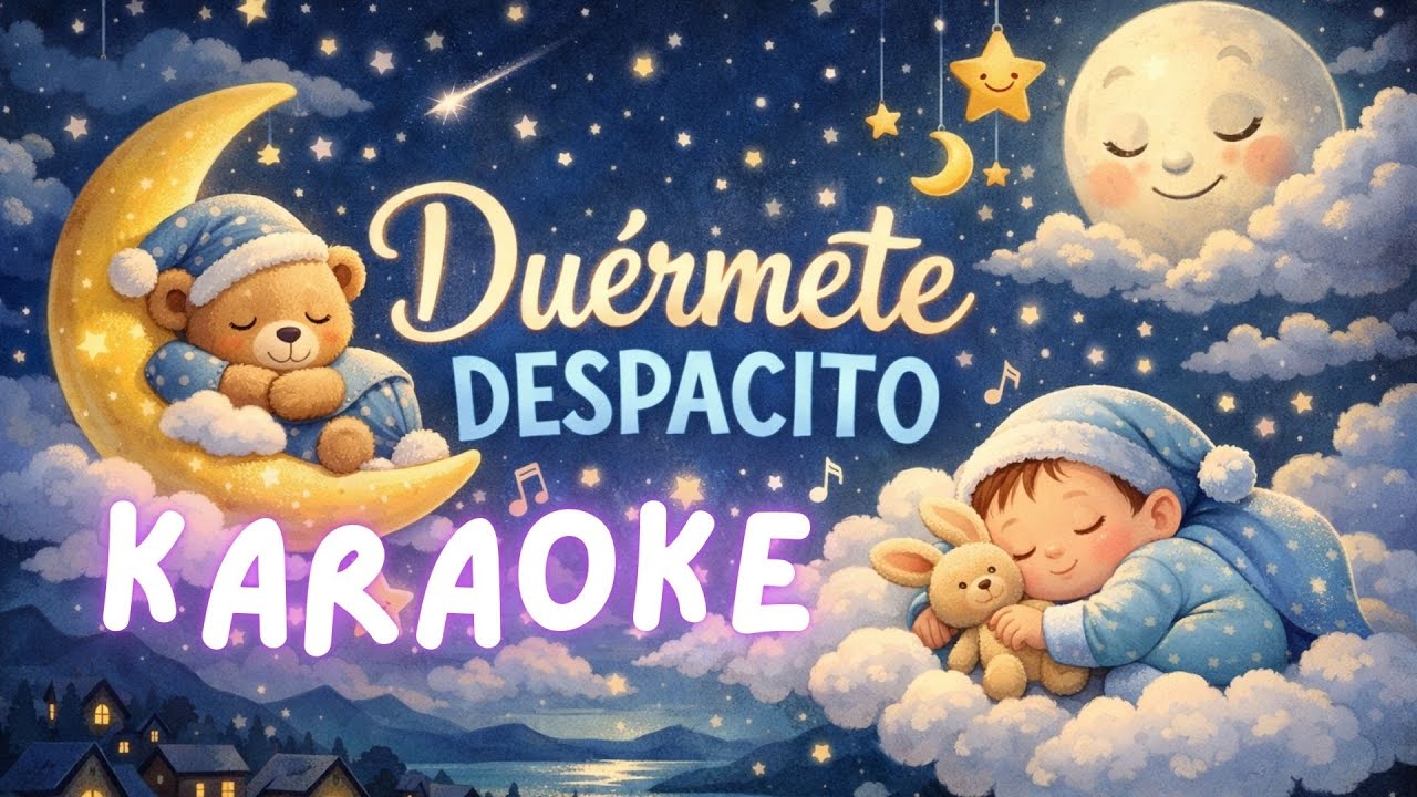 🎤🌙 **Duérmete Despacito | Versión Karaoke – Canción de Cuna en Español** 🤍✨