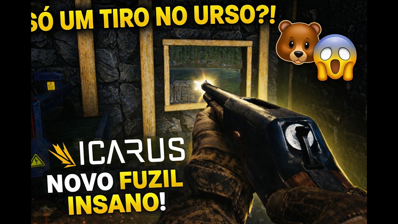 SÓ UM TIRO NO URSO! 😱 Novo Fuzil INSANO + Missões Difíceis no Icarus! 🔥  Icarus Gameplay PT BR