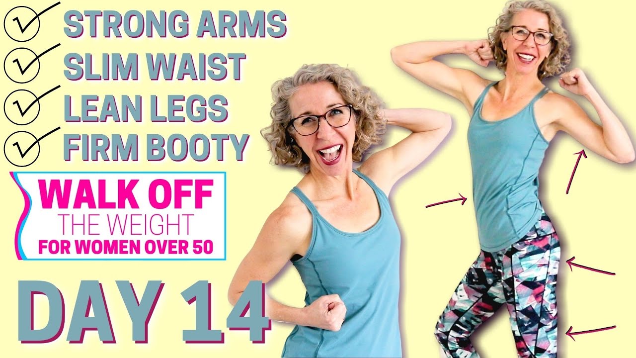 Get STRONG + SLIM!  Total Body Workout without equipment 🦶 WALK Off the Weight Day 14