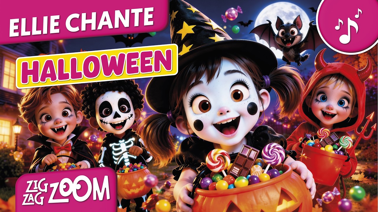 🎵 Ellie chante : Halloween – Chanson joyeuse pour enfants 🎃