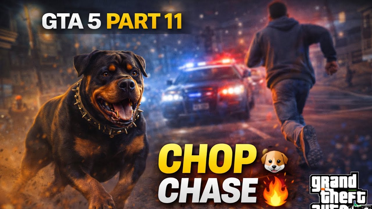 GTA 5 Part 11 – Chop Ke Sath Criminal Chase 🐕🔥 | Franklin Mission