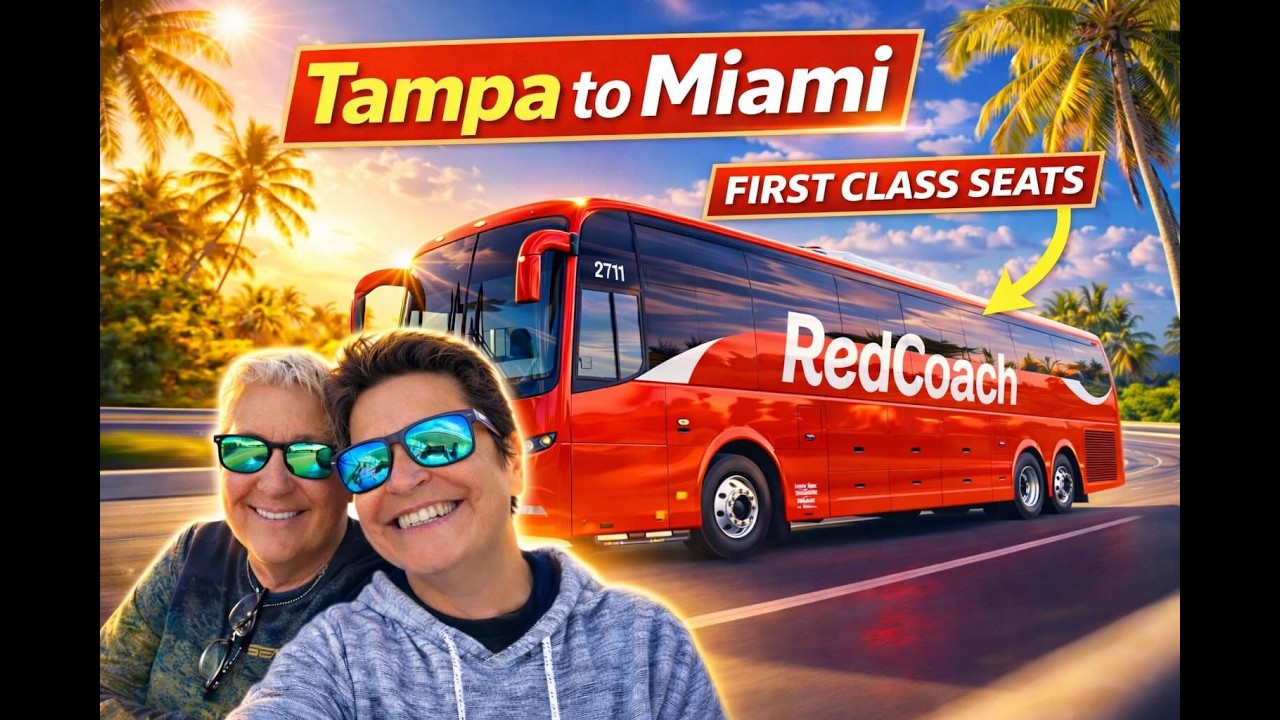 RedCoach First Class Bus Tampa → Miami 🚍 Luxury Bus Travel Experience & Full Review!