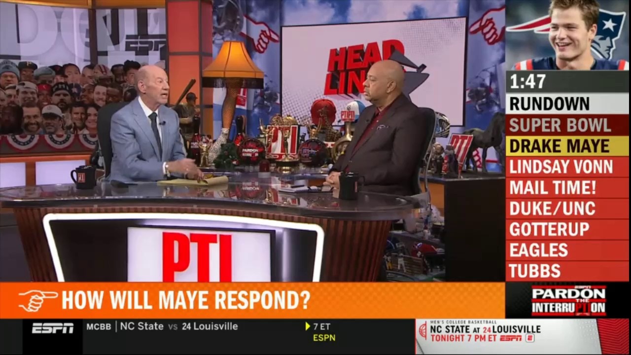 Pardon The Interruption | Wilbon Sends Drake Maye Message After Patriots’ Embarrassing Loss