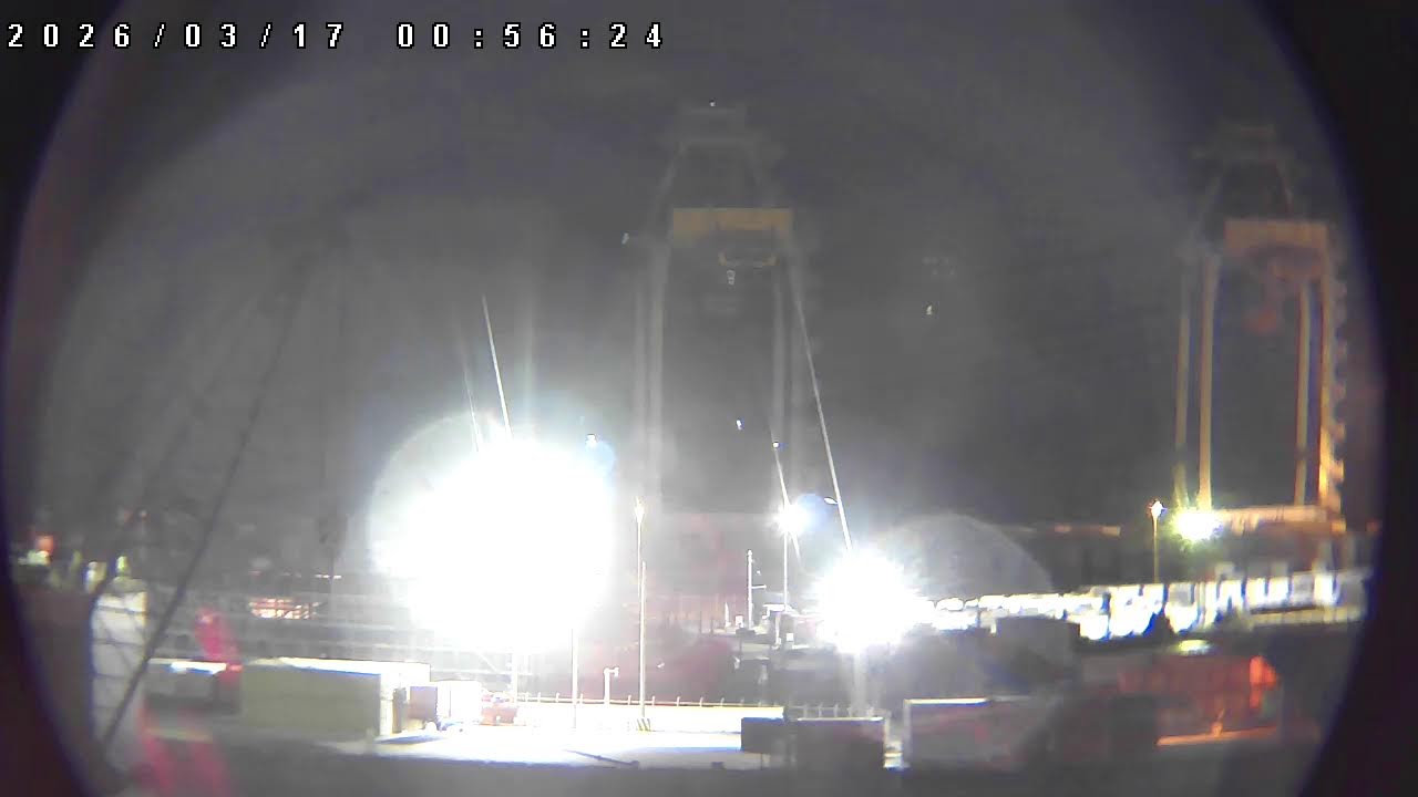 🟤🛳️🚚 #はたらく港  那覇新港   LIVE コンテナ OKINAWA  NAHA PORT  コンテナ船 ガントリークレーン