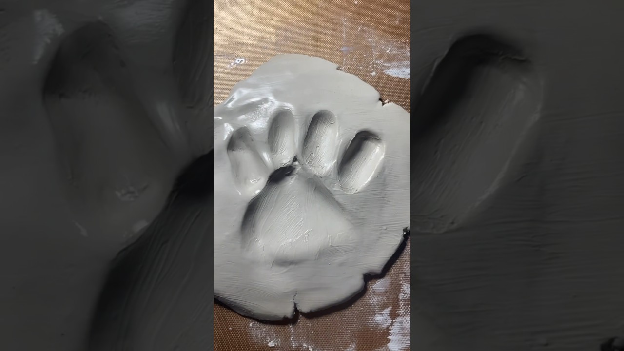 Making my paw print! | Not Original? | #therian #art #clay | 🐾