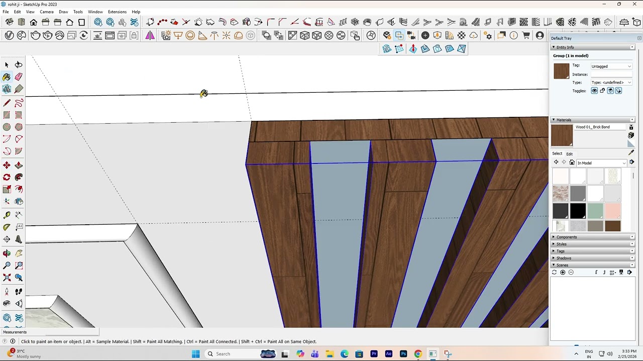 SketchUp में बनाया गया यह Modern TV Unit Design आपके living room को देगा एक premium और stylish look!