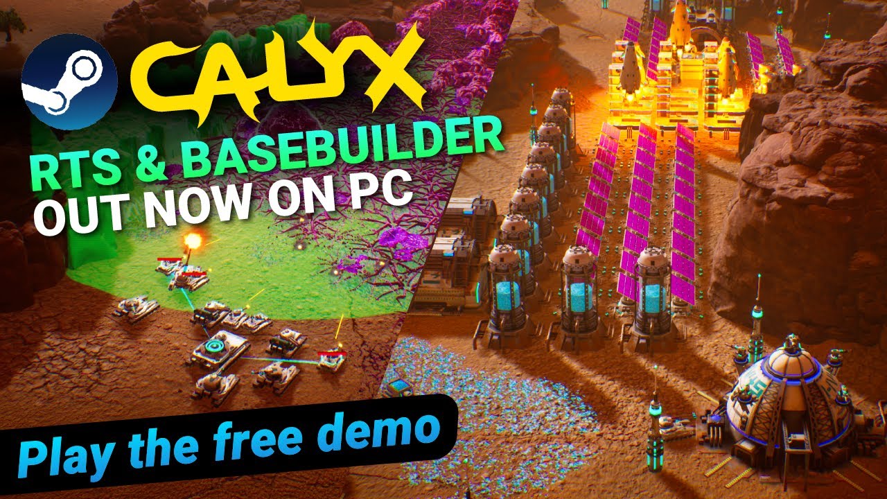 Take on the Calyx [Indie RTS & Basebuilder] – Available now on Steam – Try the free demo!
