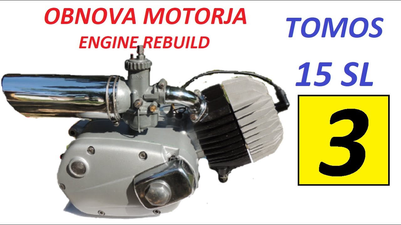 TOMOS 15 SL 50cc, obnova motorja  3. DEL, rebuild PART 3 Solifer Sm SM50