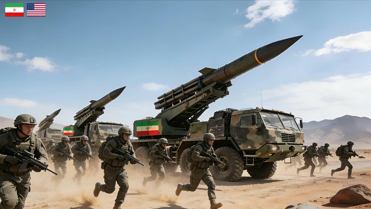 1000 Iranian troops carrying missiles destroyed a convoy of US ammunition trucks