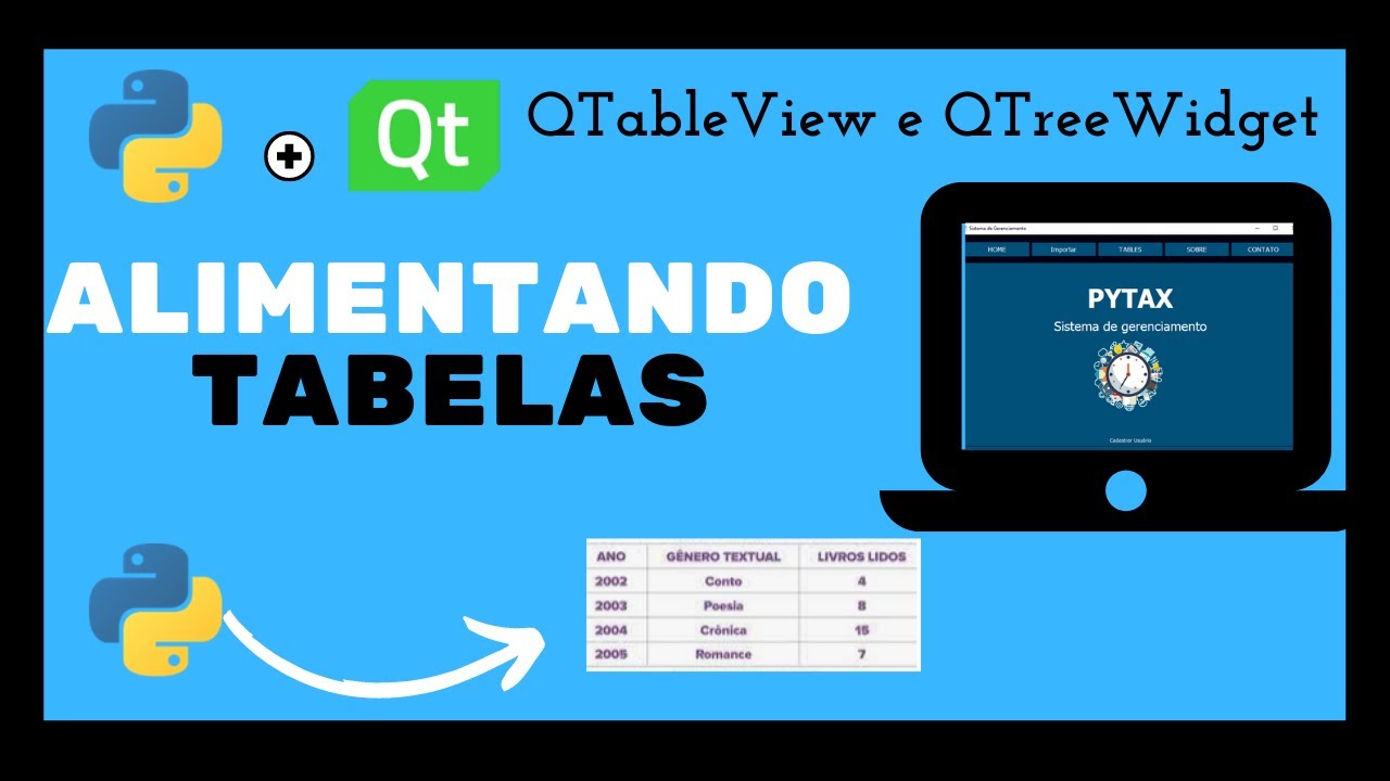 37 - Tabela de saída e Tabela Geral  |  QTableView e QTreeWidget