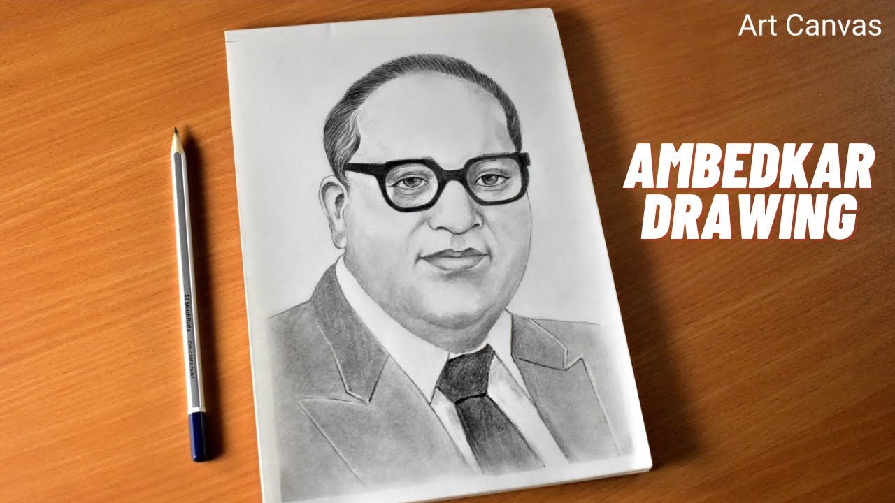 Dr B.R. AMBEDKAR Drawing With Pencil / FOR BEGINNERS /  Dr Babasaheb / lndependence day Special
