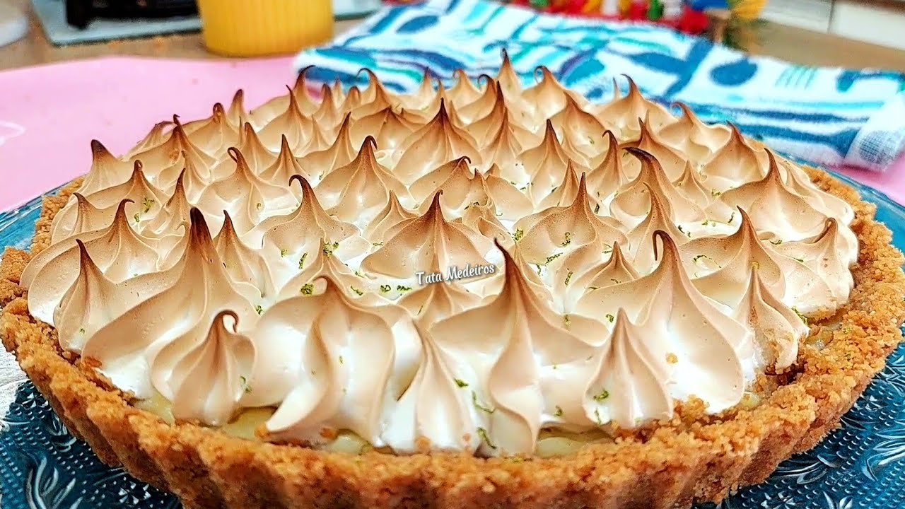 Torta de limão com merengue prática