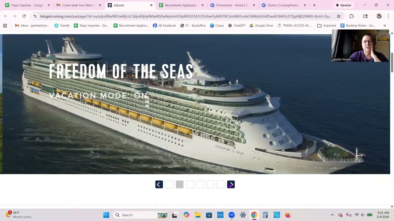 TA Booking with Royal Caribbean, Carnival, NCL