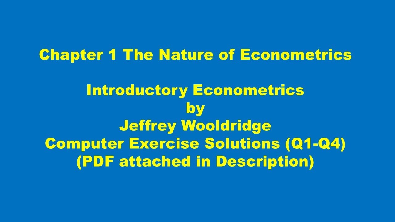 How to Solve Wooldridge Chapter 1 Exercises (Q1-Q4) in Google Colab | Introductory Econometrics