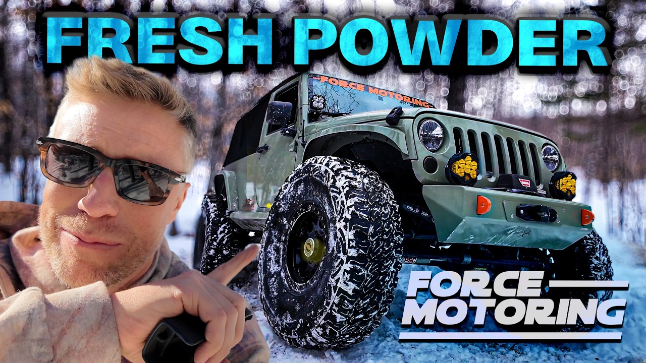 Epic Snow Wheeling in Fresh Powder Turns into Night Wheeling