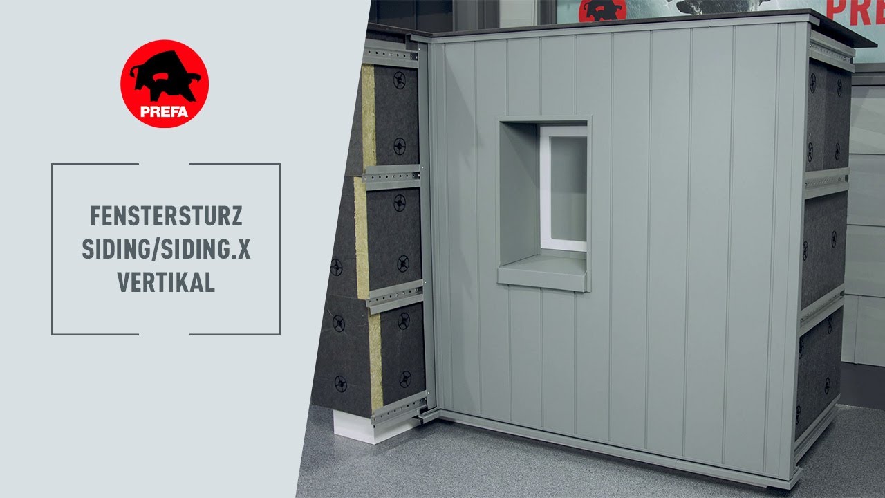 PREFA Schulungsvideo | 3.2.2.7.4 Fenstersturz - Siding/Siding.X vertikal