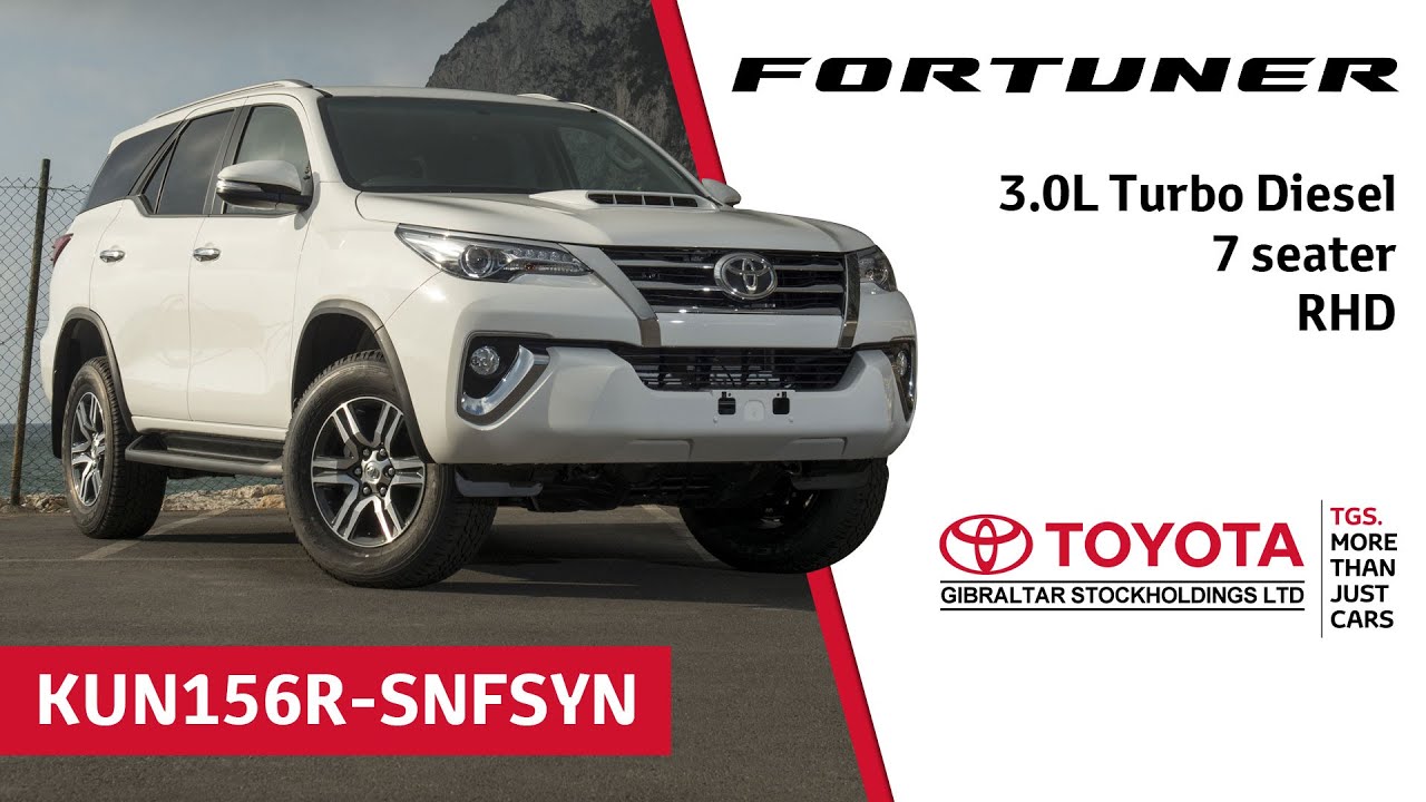 Toyota Fortuner - 3.0L Turbo Diesel - 7 seater - RHD