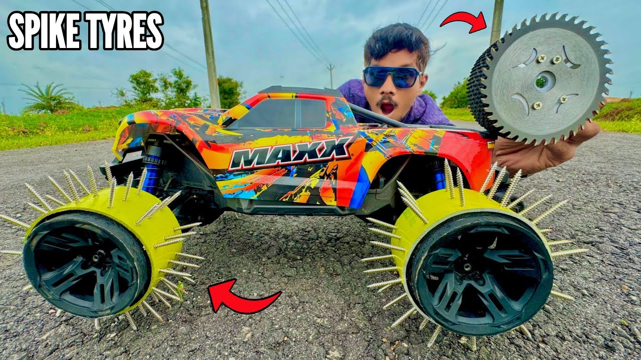 I Build RC Car With Destructible Spike Tyres Part 1 - Chatpat toy TV