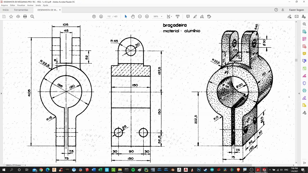 Solidworks: Peça 7 - Braçadeira