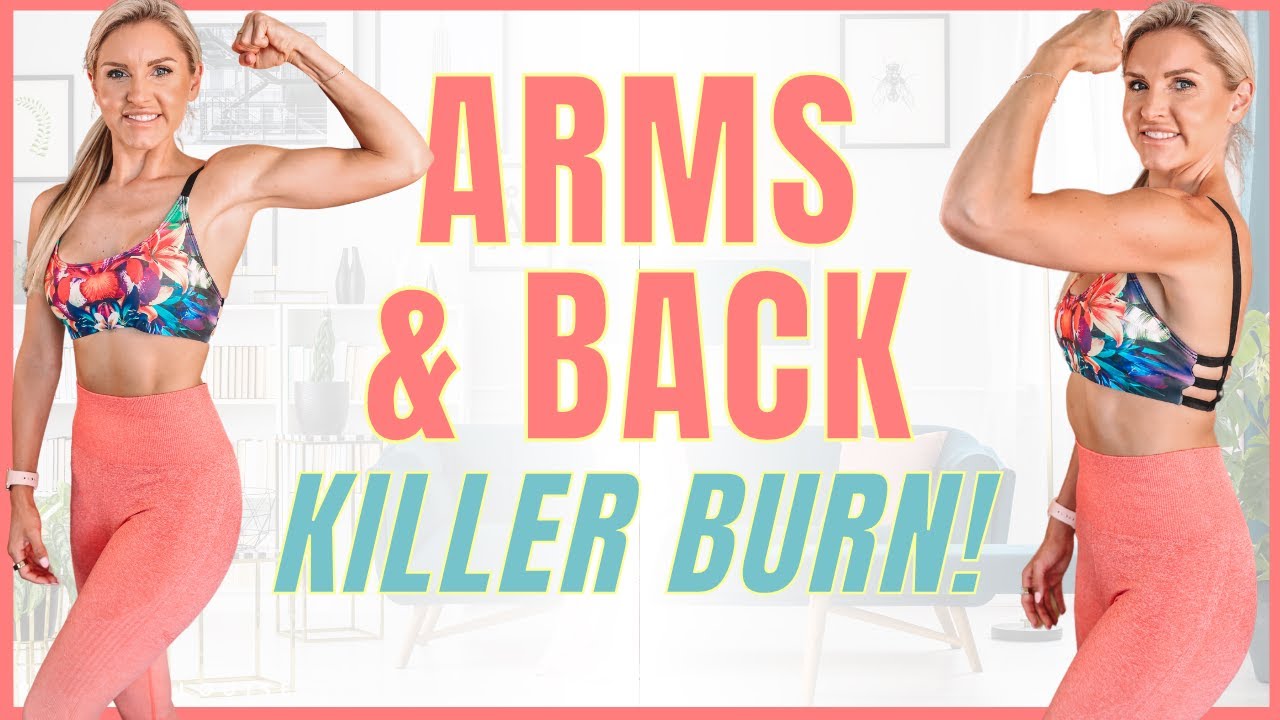 KILLER BURN ARM & BACK FAT - Bikini BootCamp Workout | Rebecca Louise