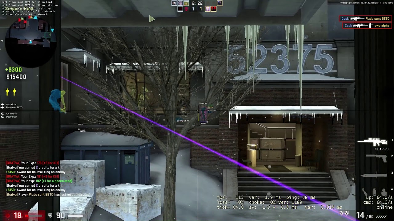 Onetap.com Double Tap abuse (Free cfg in my discord)