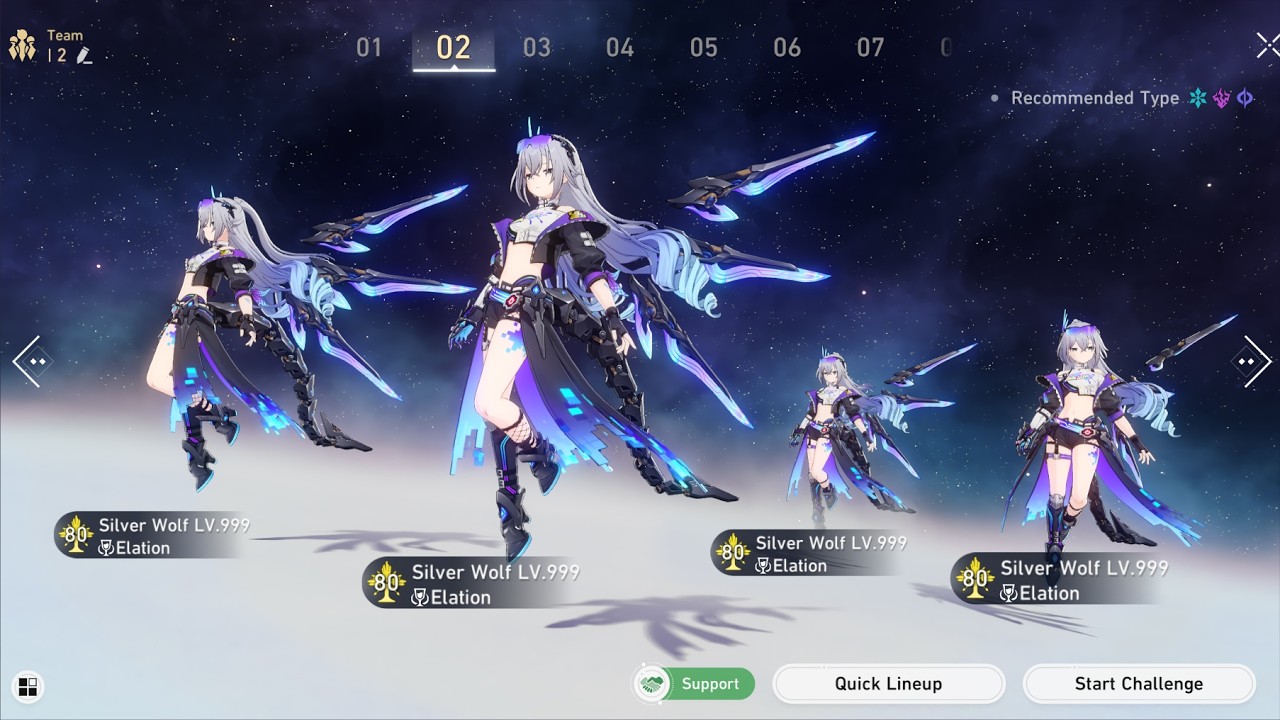 LORE ACCURATE SILVER WOLF 999! 4 SILVER WOLF 999 DELETING ALL WEEKLY BOSS | HONKAI: STAR RAIL