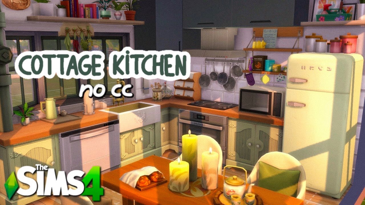 Cottage Kitchen 🍃 | 4x4 | Sims4 Speedbuild