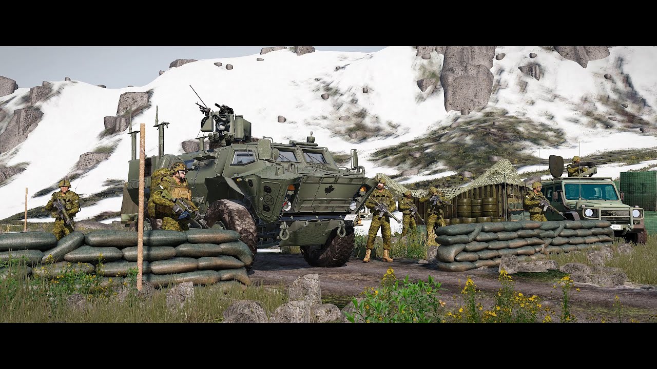 ArmA 3 Zombies | Canadian Military Checkpoint |  Walkers zombies