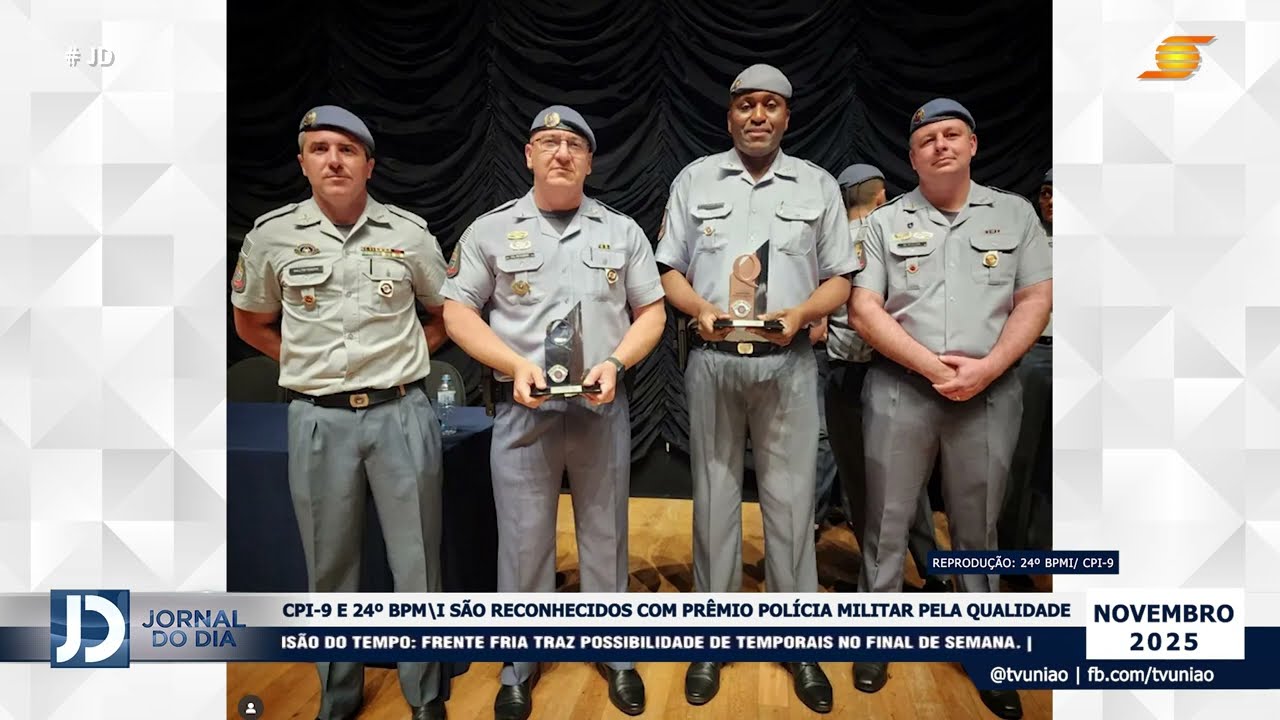 CPI-9 E 24&ordm; BPM\I S&Atilde;O RECONHECIDOS COM PR&Ecirc;MIO POL&Iacute;CIA MILITAR PELA QUALIDADE