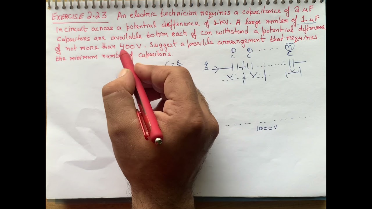 An electrical technician requires a capacitance of 2 uf in a circuit across a potential difference