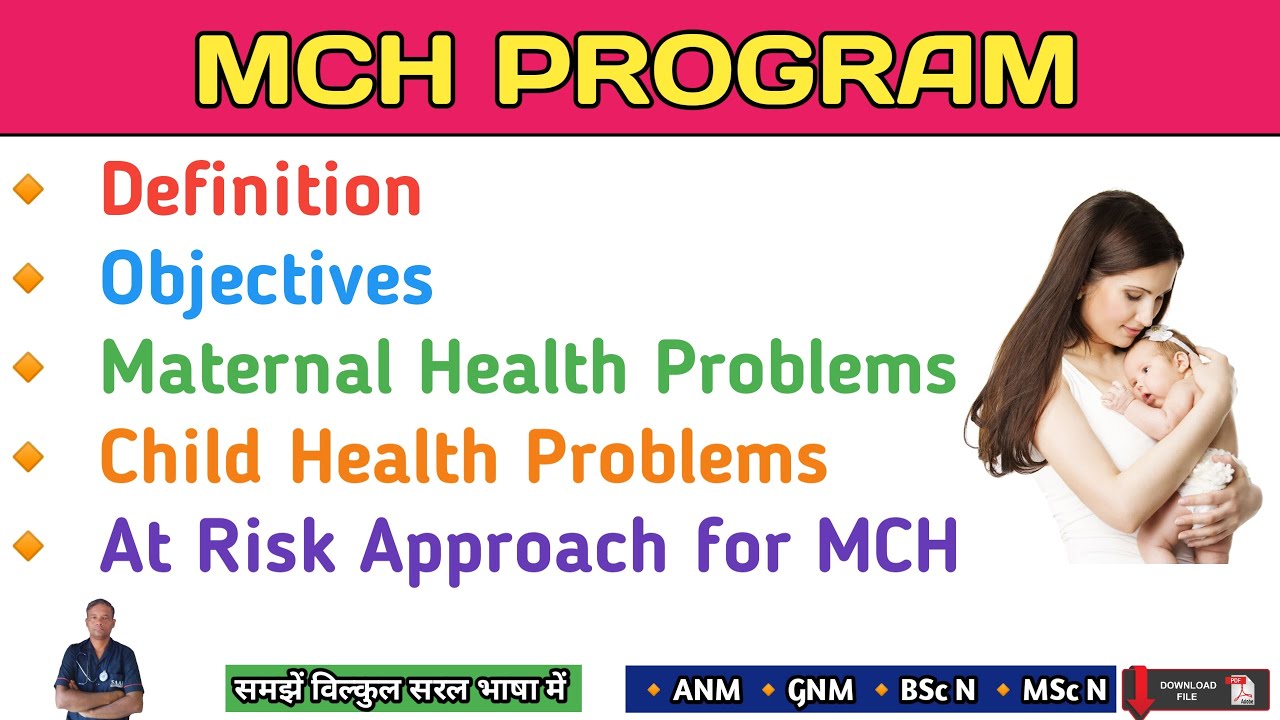 🙏 MCH Program in Hindi / Maternal & Child Health Program  | Community Health Nursing-II💊💉🧬
