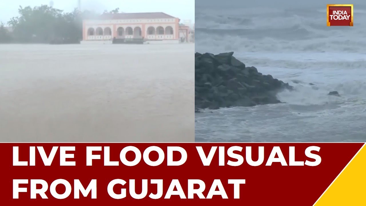Cyclone Biparjoy Aftermath Visuals: Gujarat's Mandvi Witnessing Heavy Floods As Biparjoy Continues