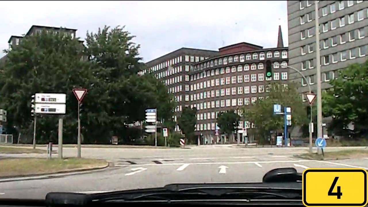Driving in Hamburg, Germany [HD720p] In & Out on the Autobahn