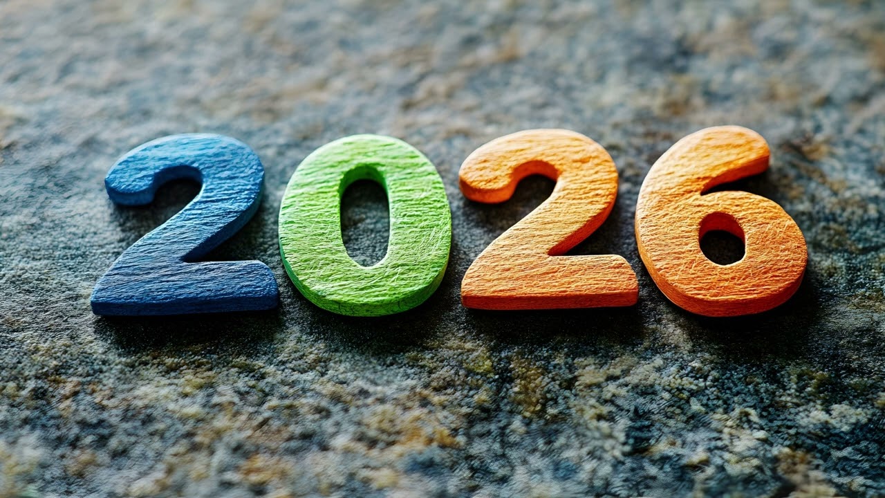 2026 New Year Wall Art Decor | Modern Frame TV Screensaver