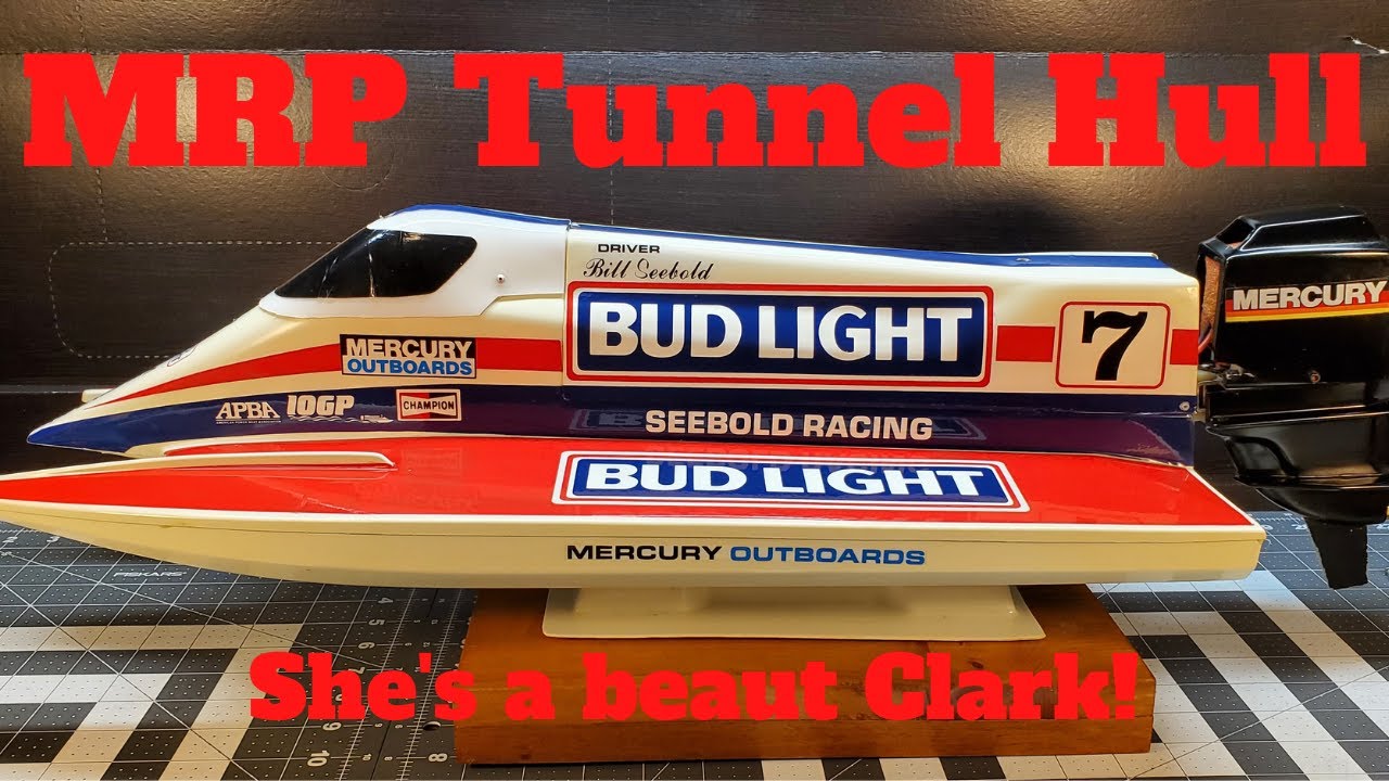 Vintage MRP Bud Light Tunnel Hull (RC racing boat)