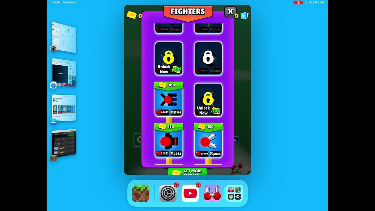 My levels on fightermerge