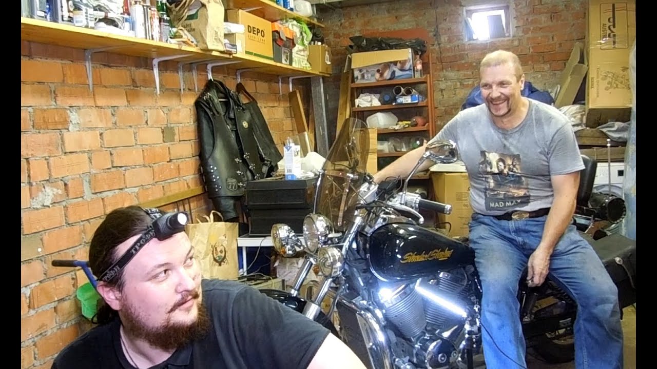 18 07 2021 Мотоцикл Honda shadow slasher 400 замена передних  тормозных колодок  и тормозной жидкост