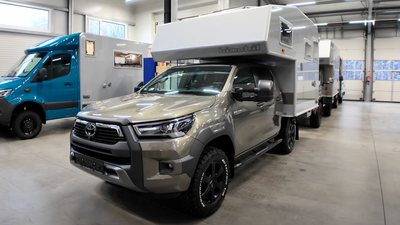 WINZIGE BIMOBIL WOHNMOBILE FÜR UNDERSTATEMENT CAMPING: Bimobil Toyota Hilux Husky Pickup Kabine 4x4