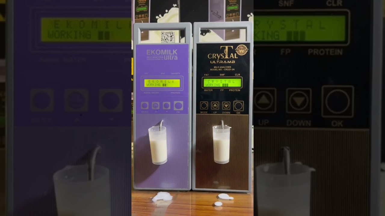 Ekomilk ultra vs Cristal milk analyser speed test demo #shorts