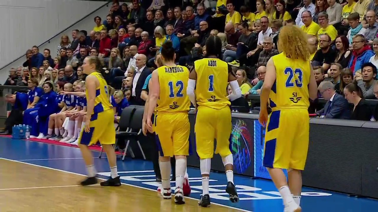 Kval till Europamästerskapen i basket (Dam): Sverige - Finland (2016.11.23)