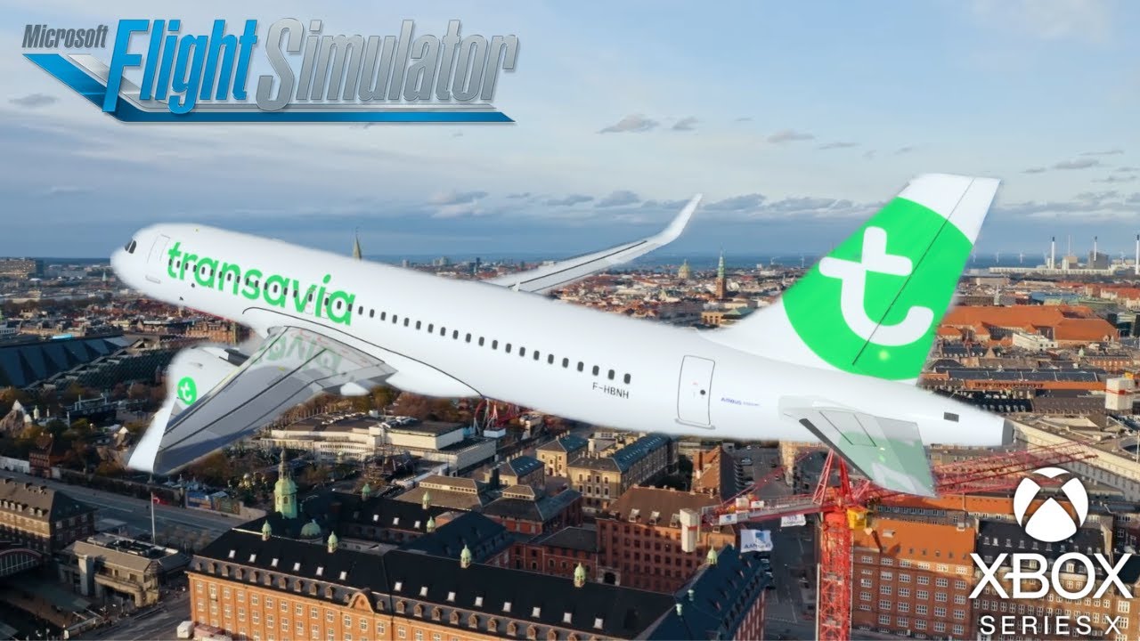 {4k} | TRANSAVIA | Landing Copenhagen Denmark | Xbox series X | Microsoft Flight Simulator 2020